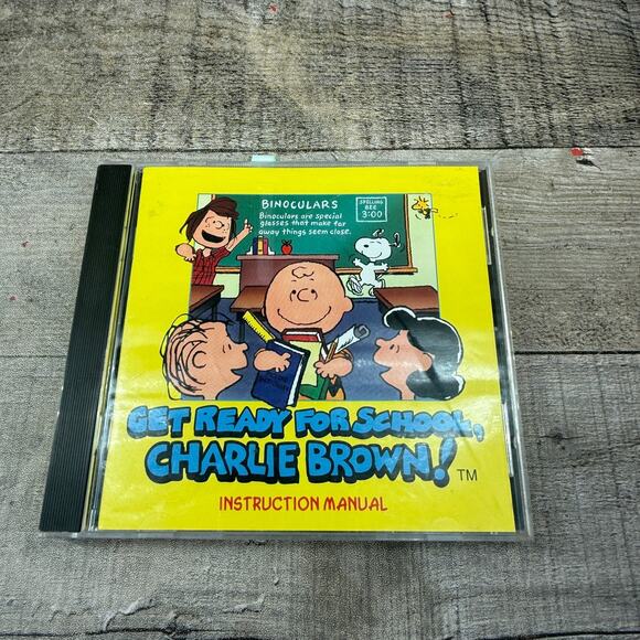 Get Ready For School, Charlie Brown! Instruction Manual CD ROM 1995 - Picture 1 of 5